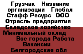 Грузчик › Название организации ­ Глобал Стафф Ресурс, ООО › Отрасль предприятия ­ Складское хозяйство › Минимальный оклад ­ 25 000 - Все города Работа » Вакансии   . Белгородская обл.